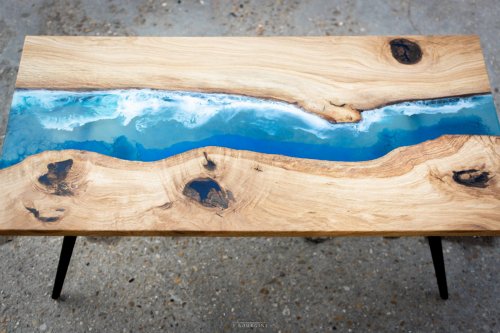 table basse epoxy