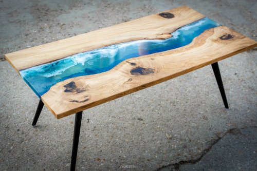 table basse epoxy