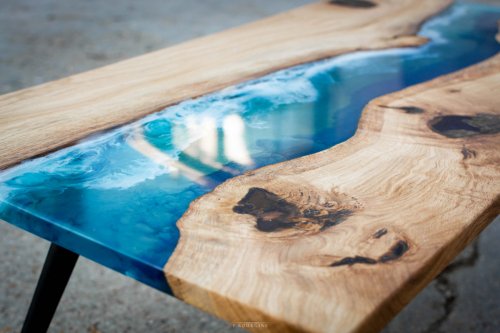 table basse epoxy